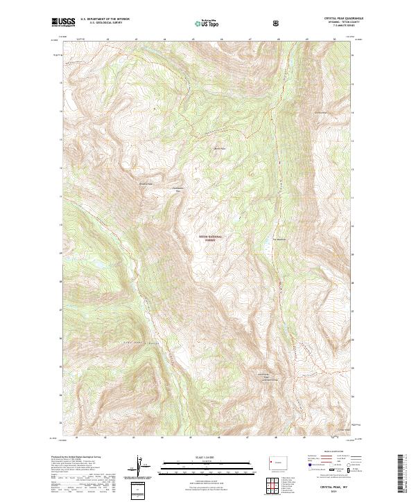 USGS Topographic Map – Crystal Peak