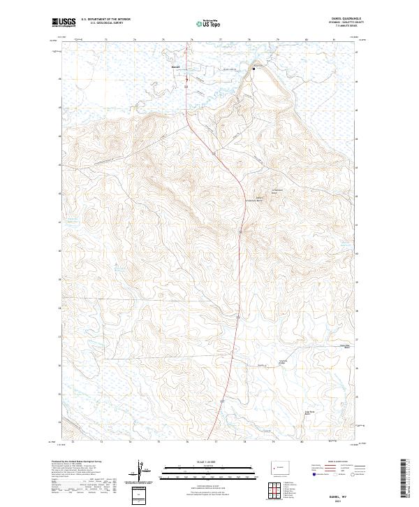 USGS Topographic Map – Daniel
