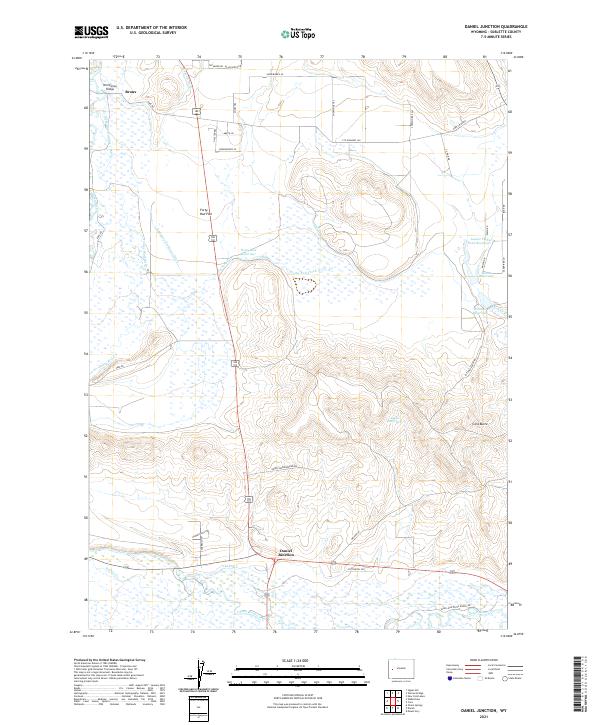 USGS Topographic Map – Daniel Junction