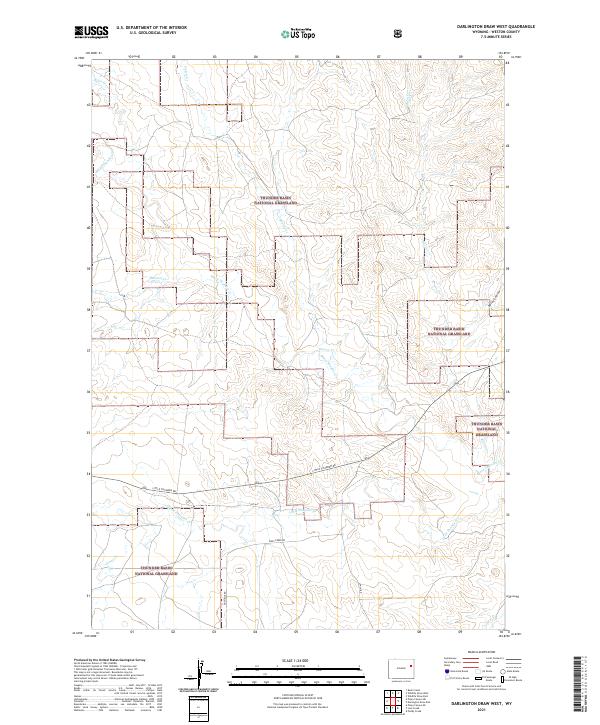 USGS Topographic Map – Darlington Draw West