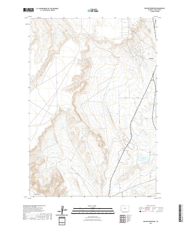 USGS Topographic Map – Deaver Reservoir