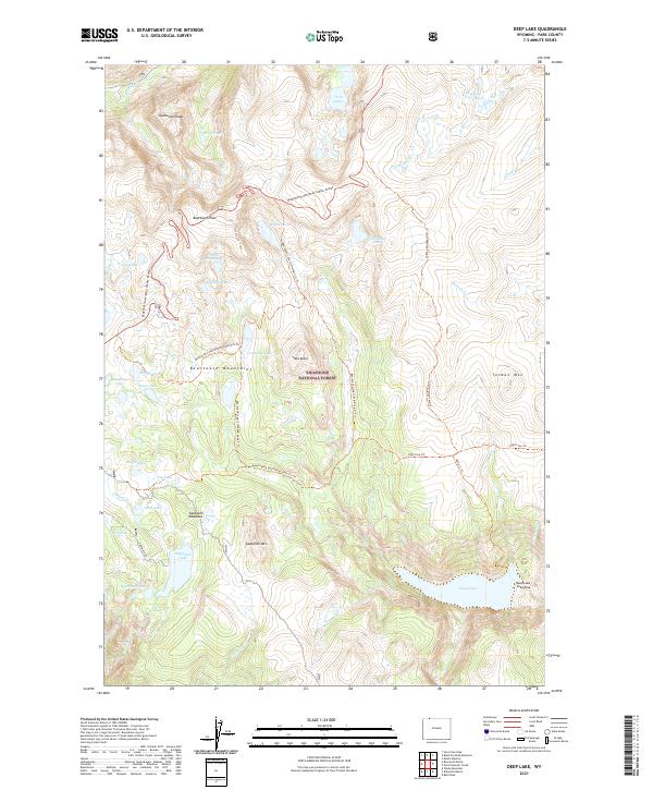 USGS Topographic Map – Deep Lake