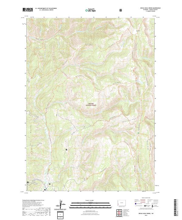 USGS Topographic Map – Devils Hole Creek