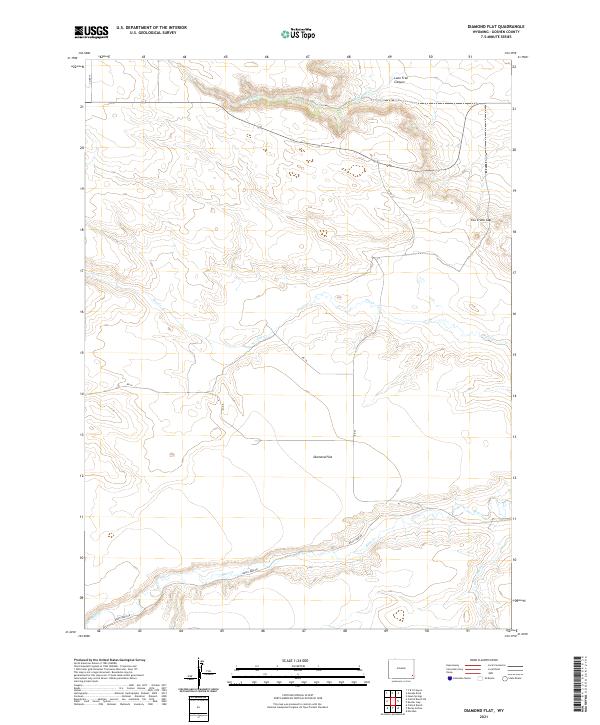 USGS Topographic Map – Diamond Flat