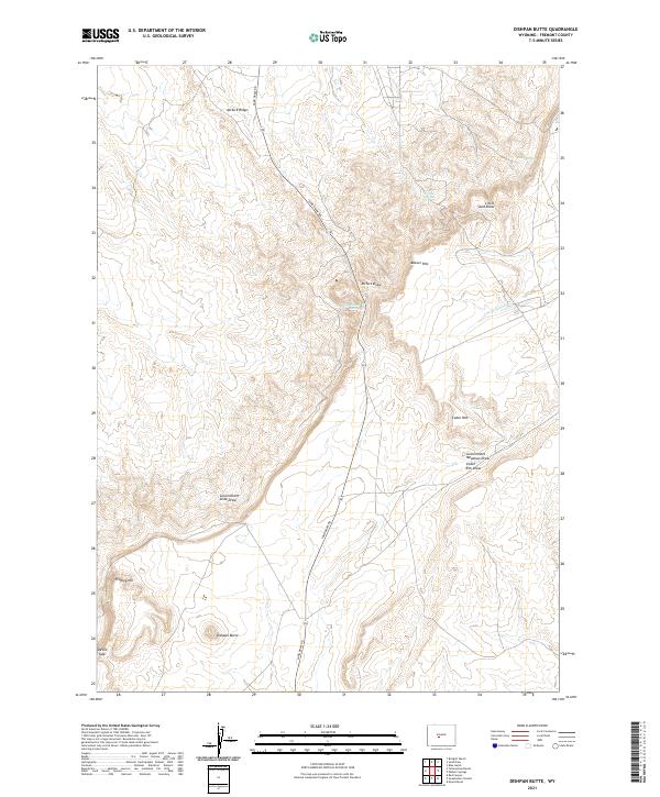 USGS Topographic Map – Dishpan Butte