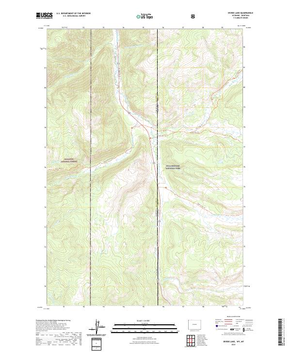 USGS Topographic Map – Divide Lake