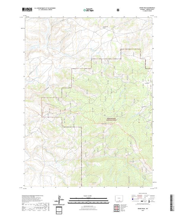 USGS Topographic Map – Divide Peak