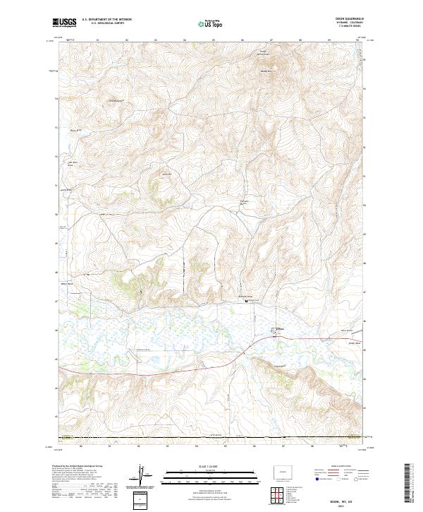USGS Topographic Map – Dixon