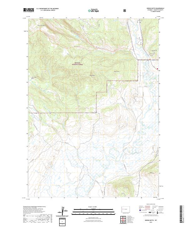 USGS Topographic Map – Dodge Butte