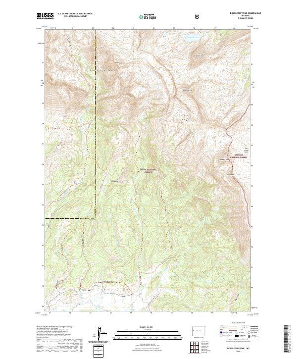 USGS Topographic Map – Doubletop Peak