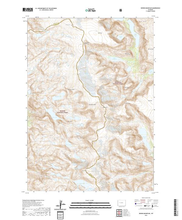 USGS Topographic Map – Downs Mountain
