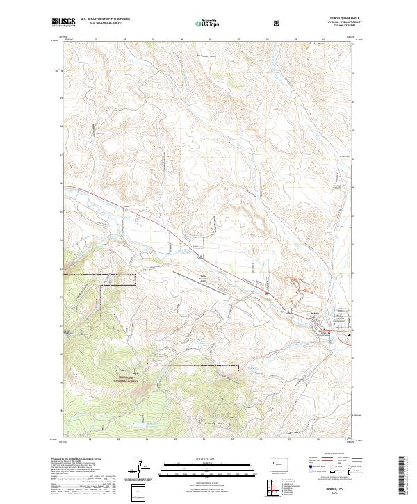 USGS Topographic Map – Dubois