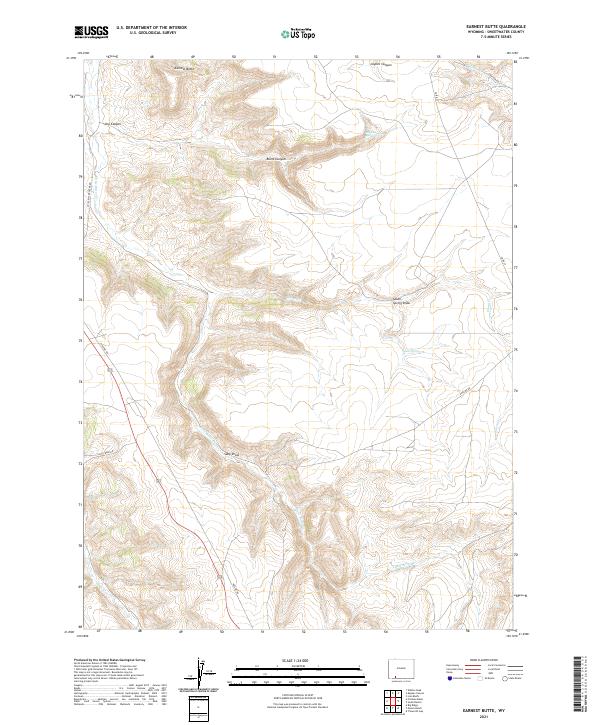 USGS Topographic Map – Earnest Butte