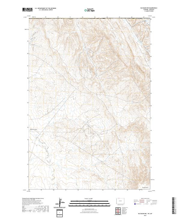 2021 Map of Elk Basin NW, 2021 Print
