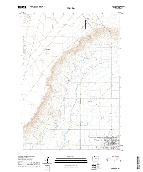 USGS Topographic Map – Elk Basin SE