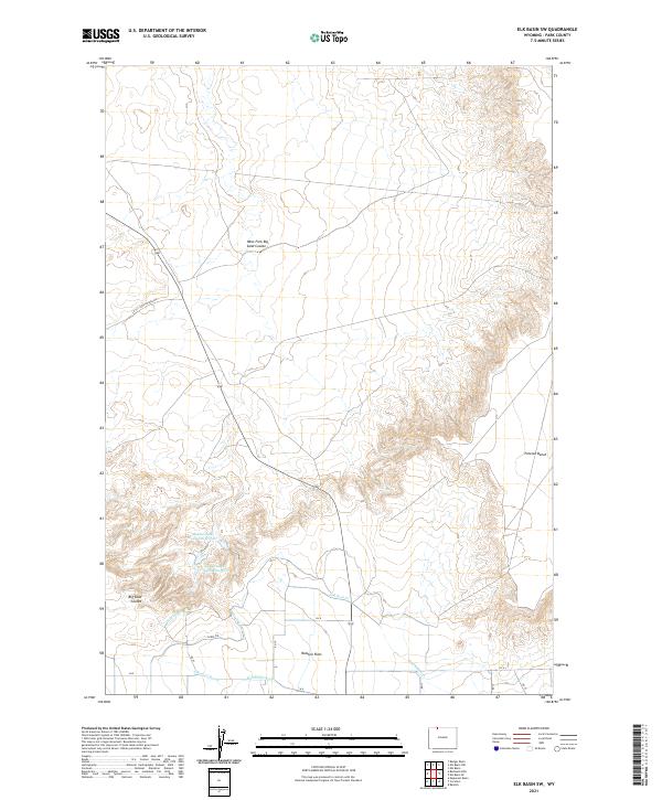 USGS Topographic Map – Elk Basin SW