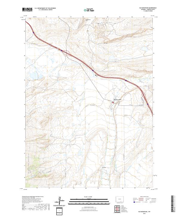 USGS Topographic Map – Elk Mountain