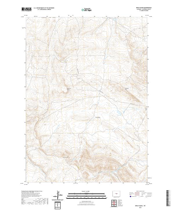 USGS Topographic Map – Ervay Basin