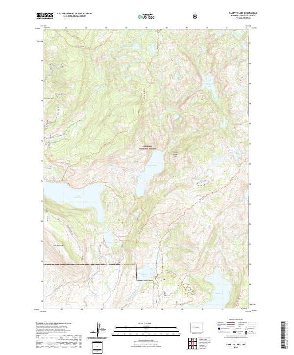 USGS Topographic Map – Fayette Lake