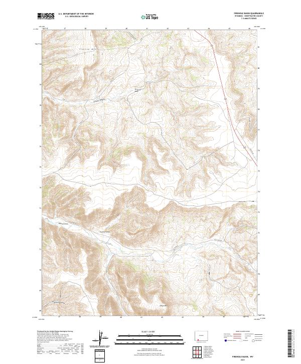 USGS Topographic Map – Firehole Basin