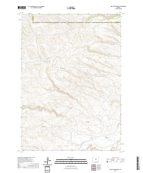USGS Topographic Map – First Water Draw