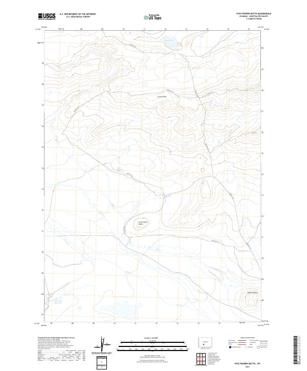 USGS Topographic Map – Five Fingers Butte