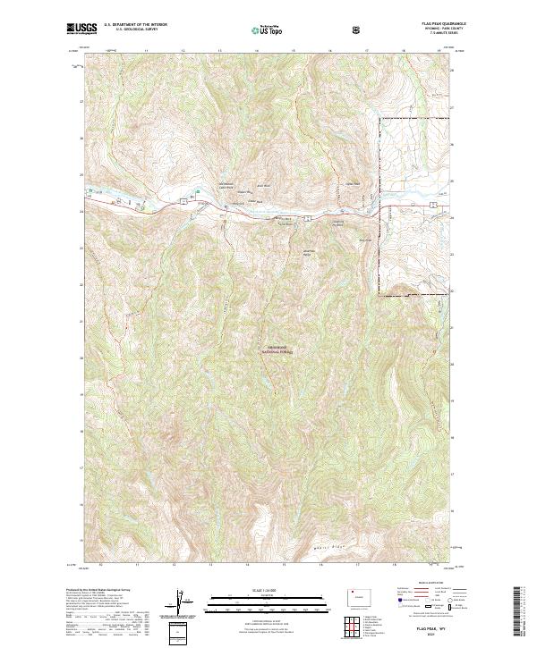USGS Topographic Map – Flag Peak