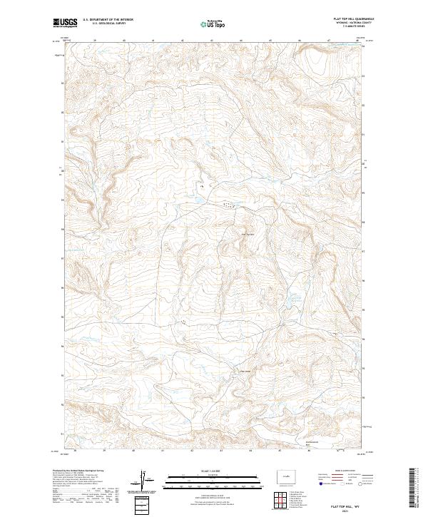 USGS Topographic Map – Flat Top Hill