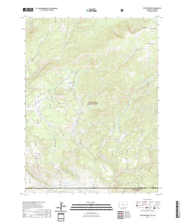 USGS Topographic Map – Fletcher Peak