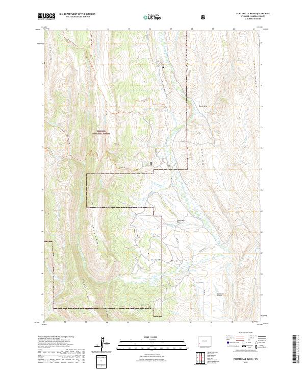 USGS Topographic Map – Fontenelle Basin
