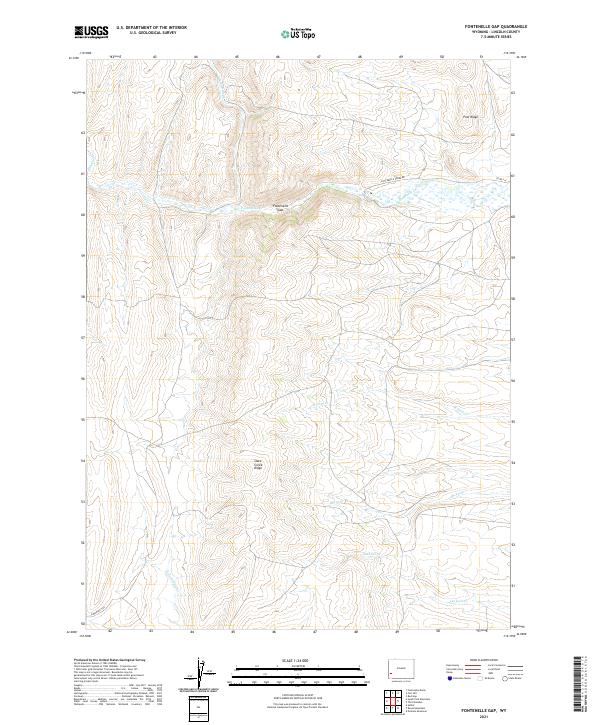 USGS Topographic Map – Fontenelle Gap