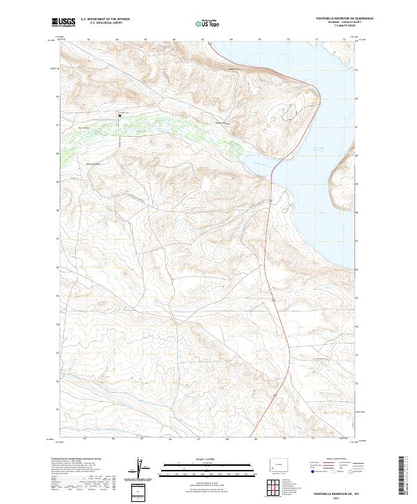 USGS Topographic Map – Fontenelle Reservoir SW
