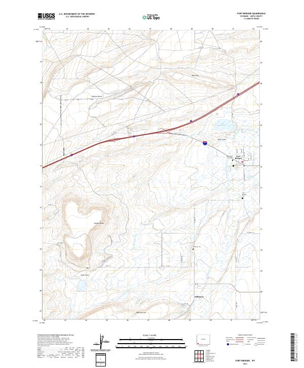 USGS Topographic Map – Fort Bridger