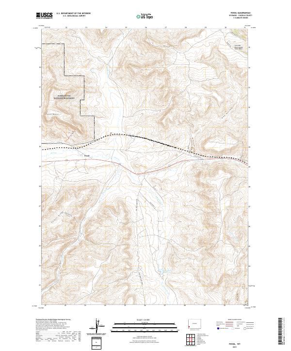 USGS Topographic Map – Fossil
