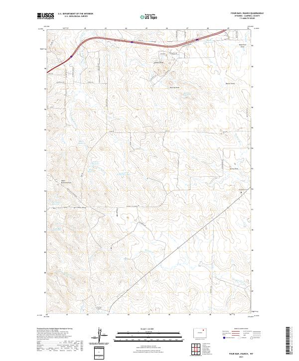 USGS Topographic Map – Four Bar J Ranch