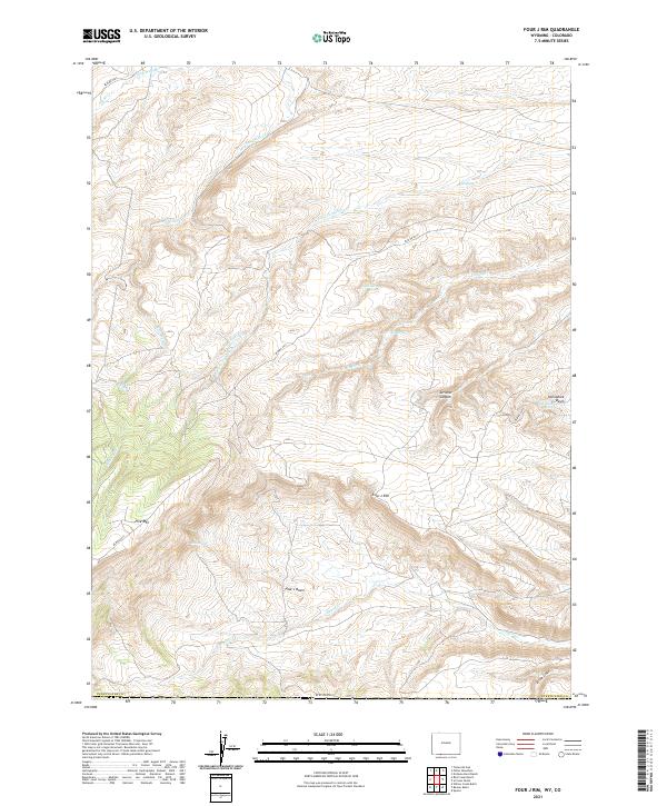 USGS Topographic Map – Four J Rim