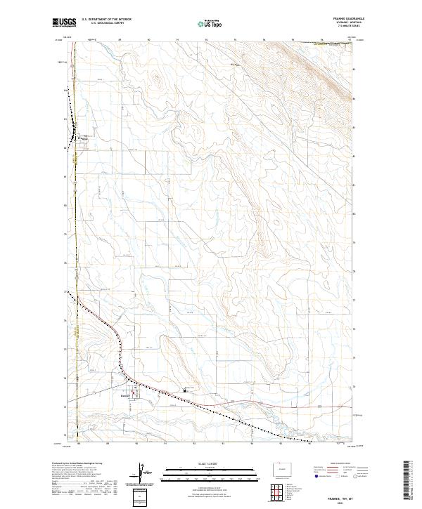 USGS Topographic Map – Frannie