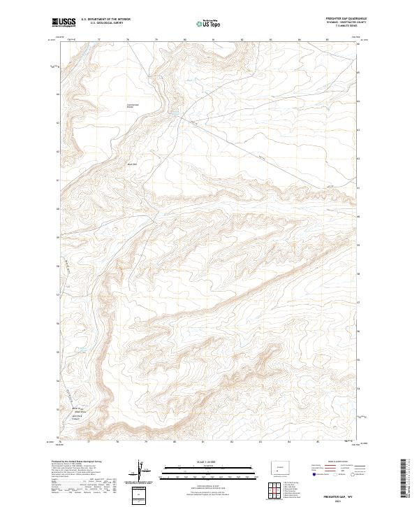 USGS Topographic Map – Freighter Gap