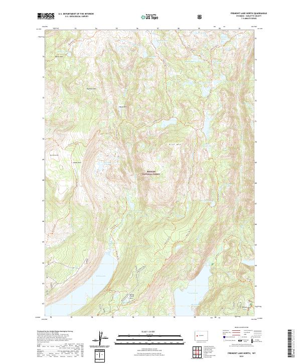 USGS Topographic Map – Fremont Lake North