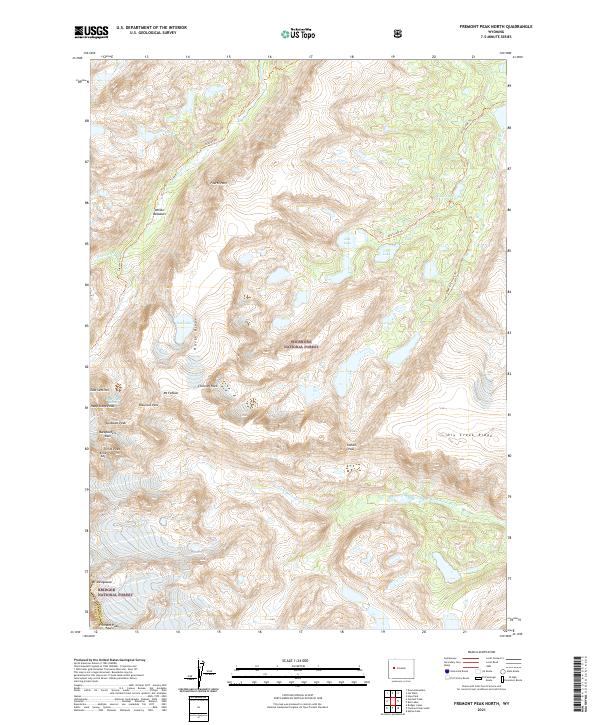 USGS Topographic Map – Fremont Peak North