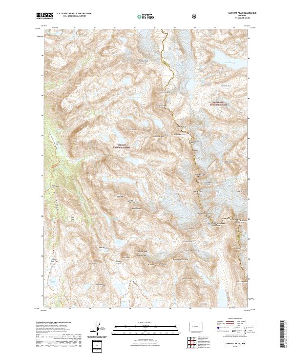 USGS Topographic Map – Gannett Peak