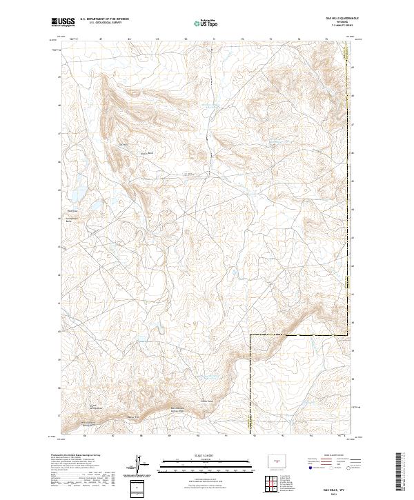 USGS Topographic Map – Gas Hills