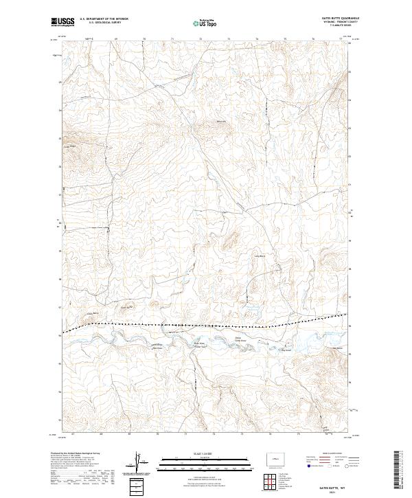 USGS Topographic Map – Gates Butte