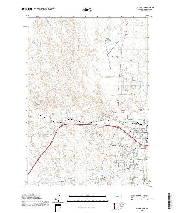 USGS Topographic Map – Gillette West