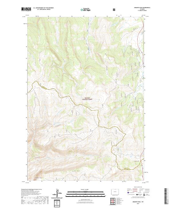 USGS Topographic Map – Granite Pass