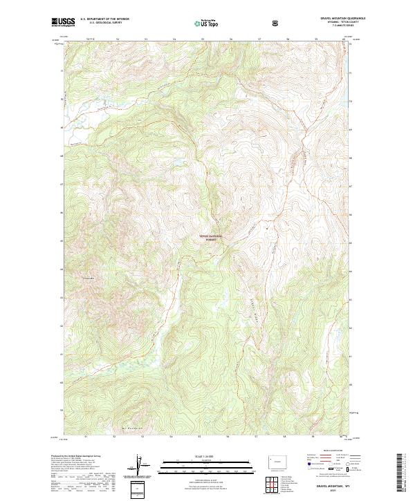 USGS Topographic Map – Gravel Mountain