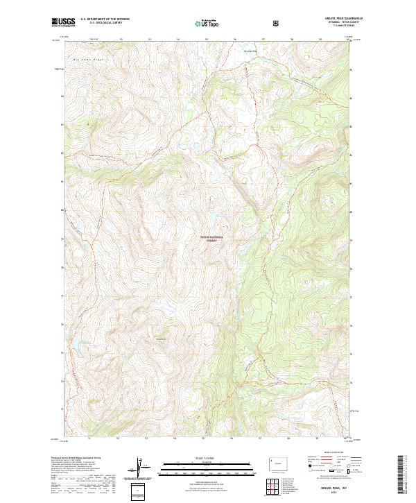 USGS Topographic Map – Gravel Peak