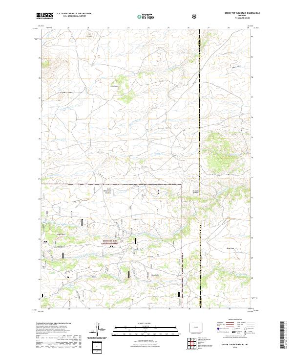 USGS Topographic Map – Green Top Mountain