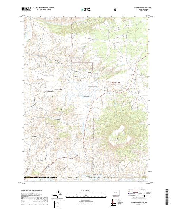 USGS Topographic Map – Grieve Reservoir