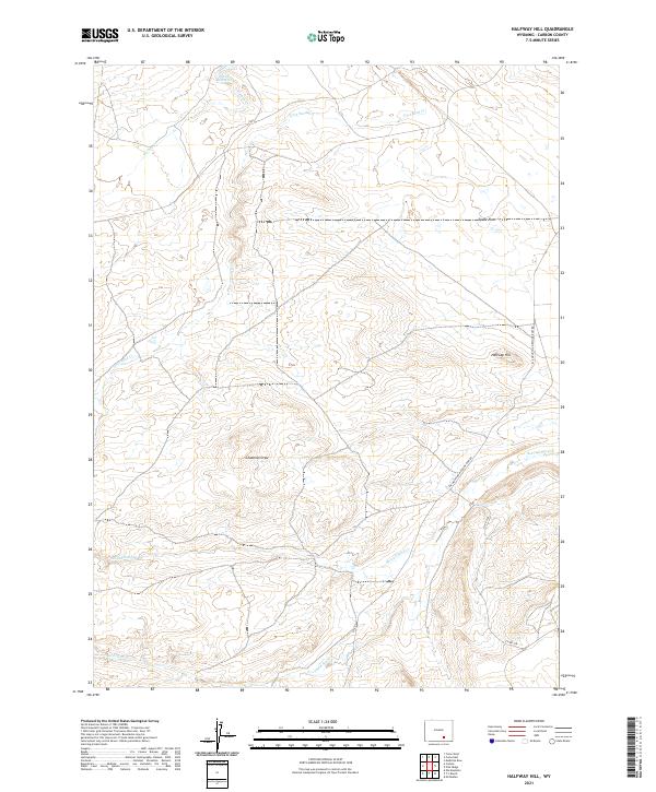 USGS Topographic Map – Halfway Hill
